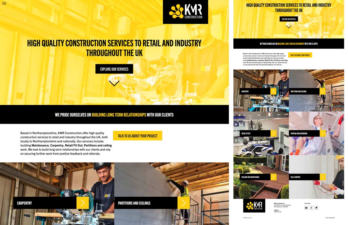 UI design and build for building contractors