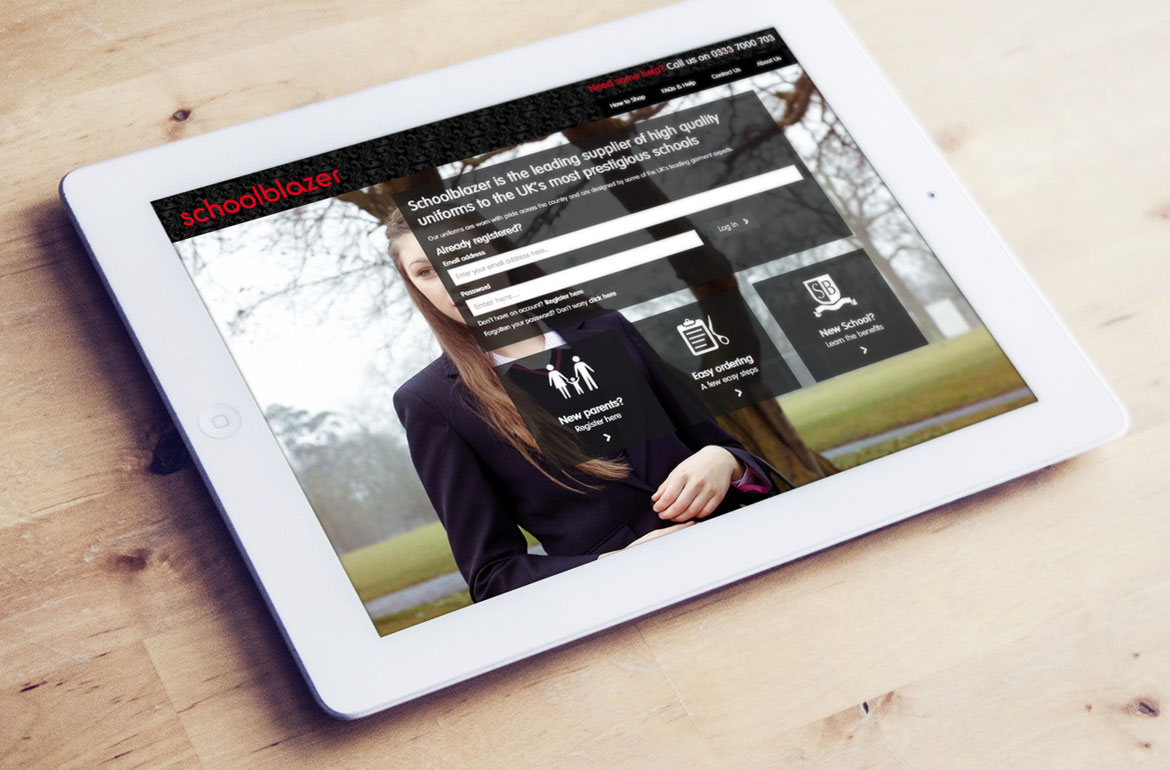E-commerce design for school uniform business