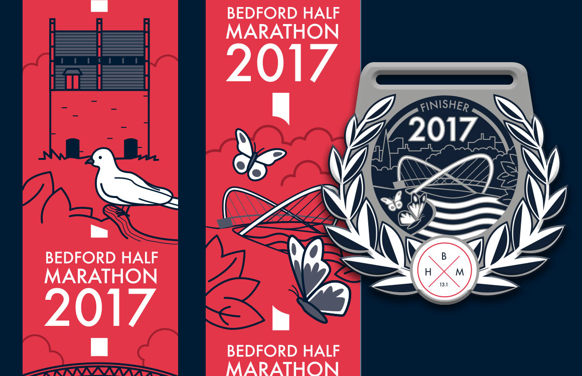 Illustration style of running event