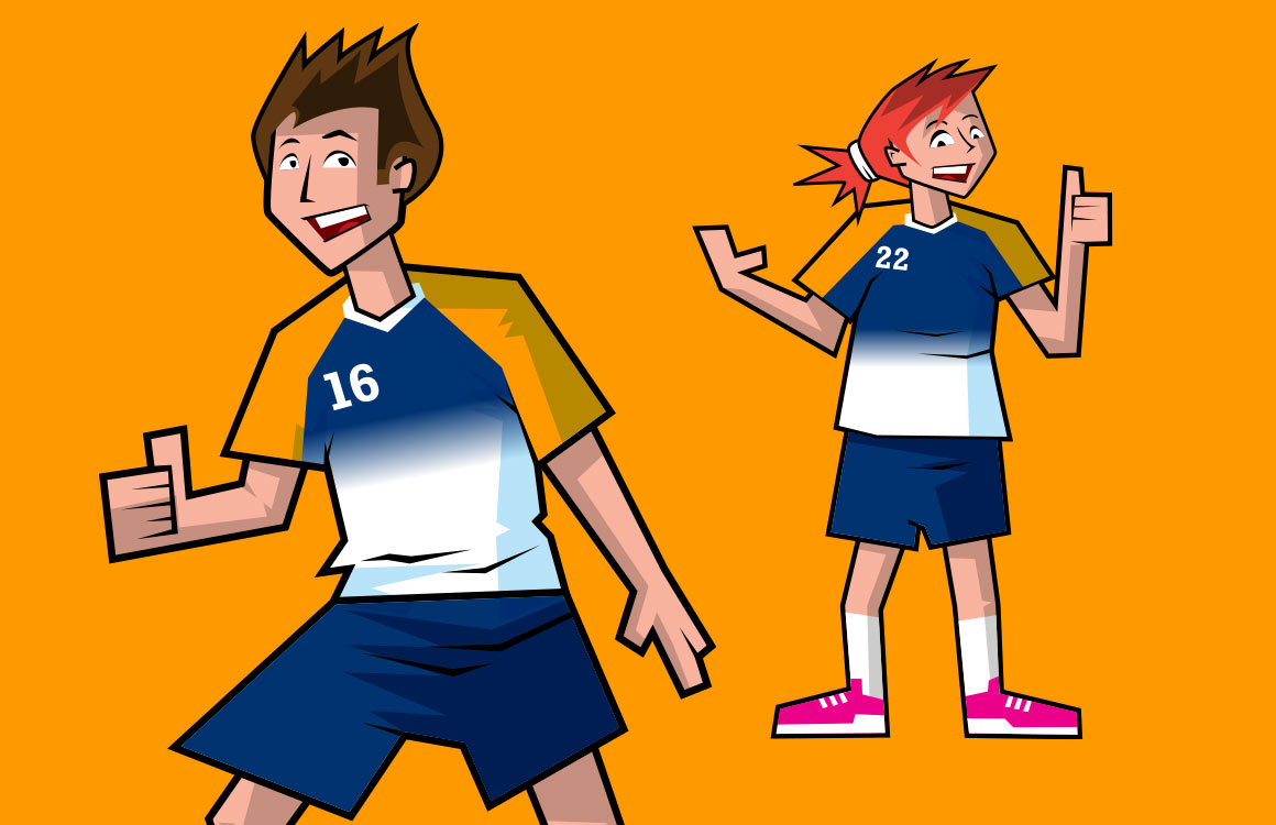 Kids Sports Academy characters